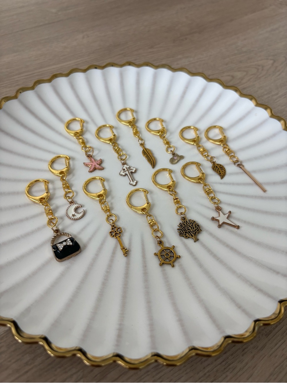 Gold Charm Keychains Set — Mixed Charm Women's Accessories (12) - Picture 6 of 6